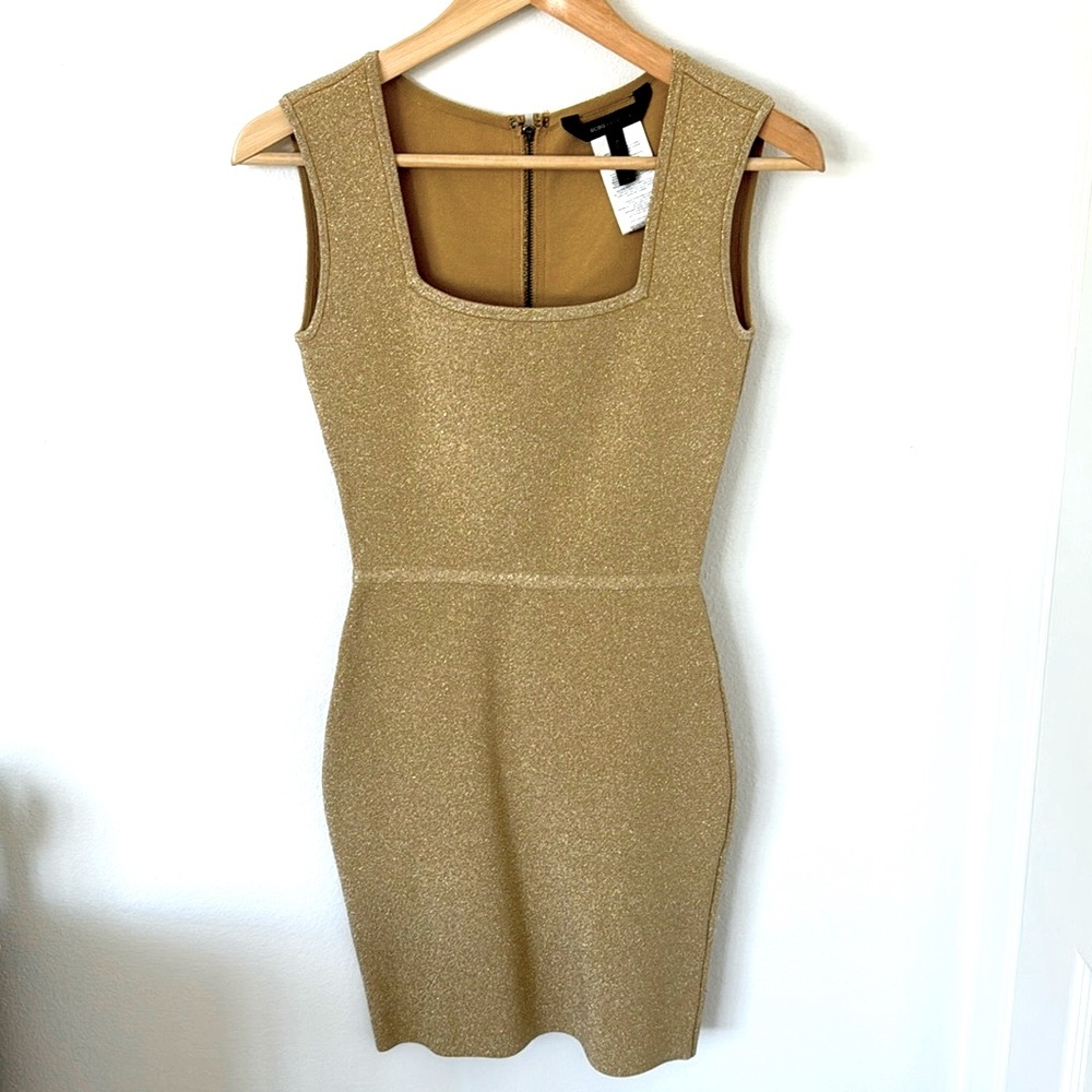Sparkly Gold Scuba Dress